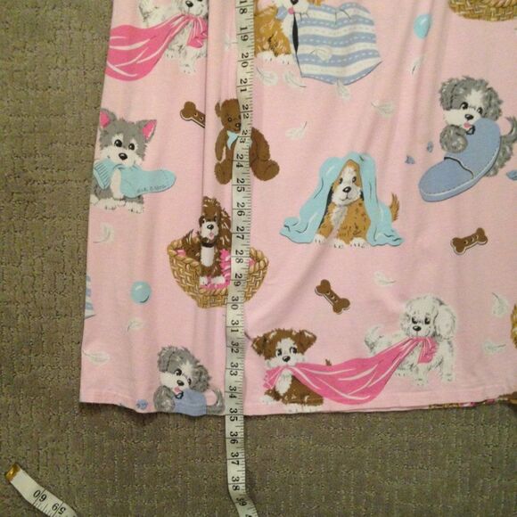Comfy Nick & Nora Sleeveless Nightgown Teddy Bears and Puppy Dogs Large - Picture 5 of 6